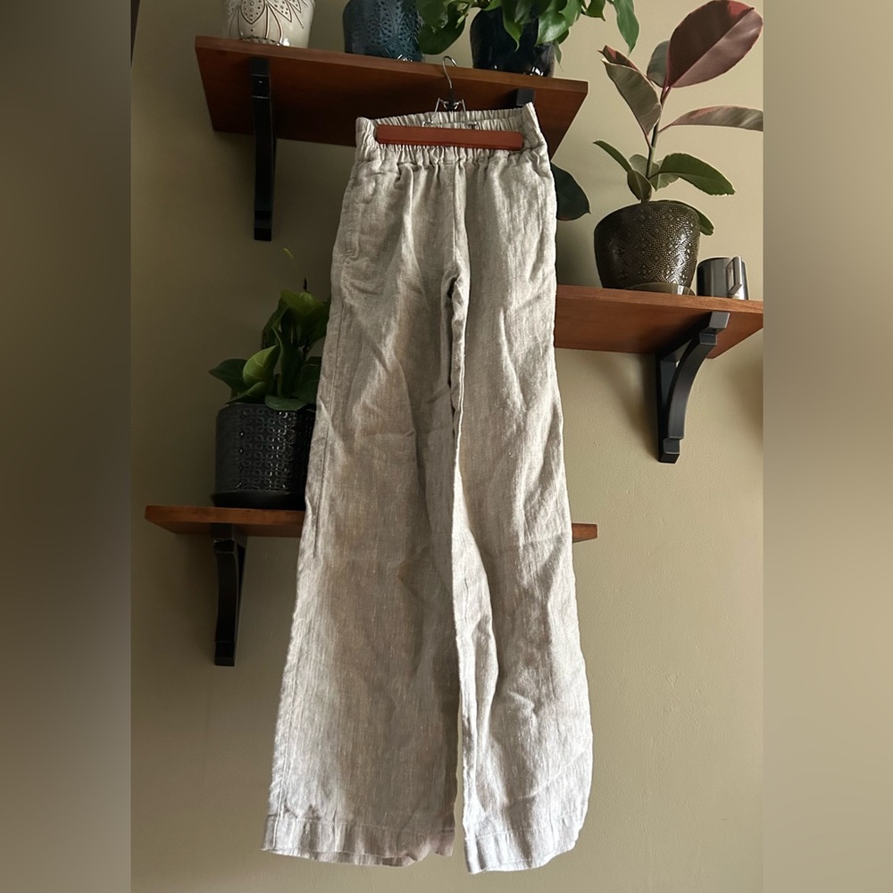 Not Perfect Linen XS custom pants heavyweight beige NEW